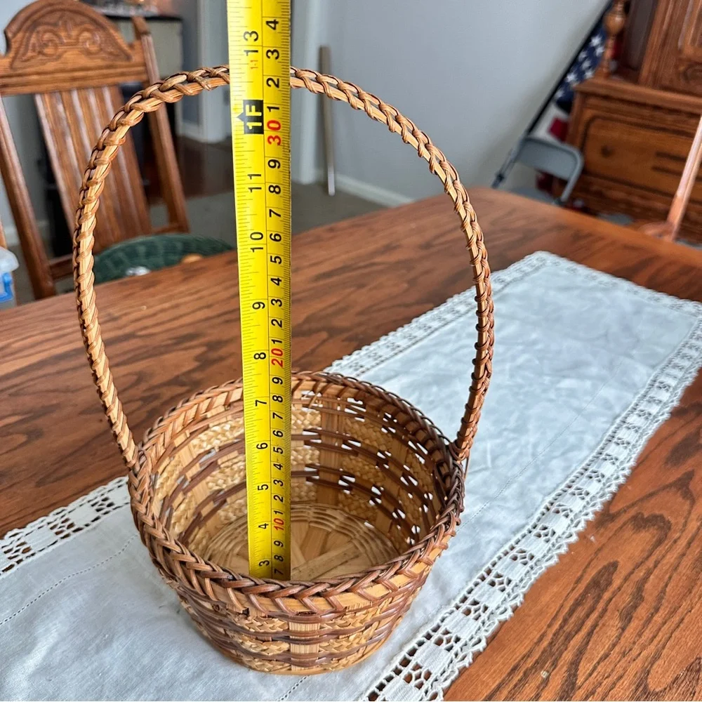 Woven Brown Basket with Handle
